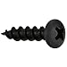 Parts Express #8 x 3/4" Deep Thread Pan Head Screws Black 100 Pcs.