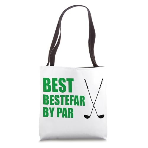 Best Bestefar By Par Norwegian Grandpa Golfer Pun Tote Bag