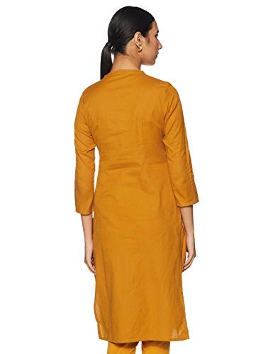 Image of W for Woman Women's Straight Kurta (19FEW11542-211549 Yellow 16)