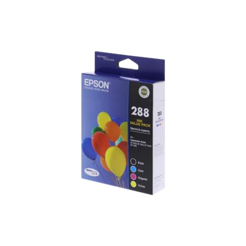 Epson 288 - DuraBrite Ultra - Paquete económico de cartuchos de tinta (B, C, Y, M) para XP-240, XP-340, XP-344, XP-440, paquete de 4, C13T305692