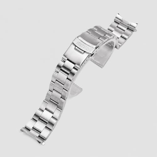 Brazalete metálico de extremo curvo con repuesto de 22mm para reloj deportivo Seiko SKX007 4