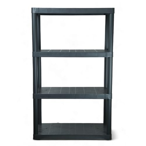 NTK, Estante Multiuso 4 Prateleiras Estrutura Plástica 95 x 57,3 Ideal para Escritório Garagem e Áre