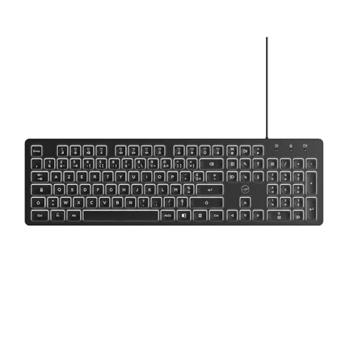 Mobility Lab Clavier Lumineux Filaire USB - Retroéclairage LED Blanc - AZERTY