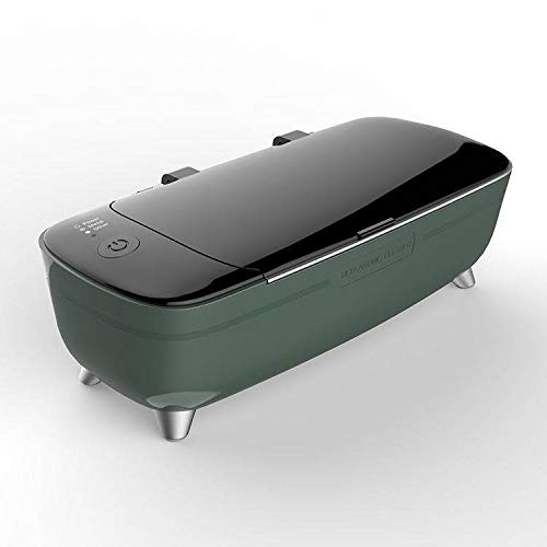 400mlプロの超音波ジュエリークリーナー携帯用家庭用超音波洗浄用眼鏡, 指輪, 硬貨-緑
