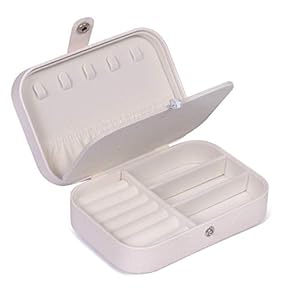 JOYUE Sieradendoos, PU lederen Sieradenetui, Reisjuwelen Opbergdoos voor Ringen, Oorbellen, Ketting, Armbanden…