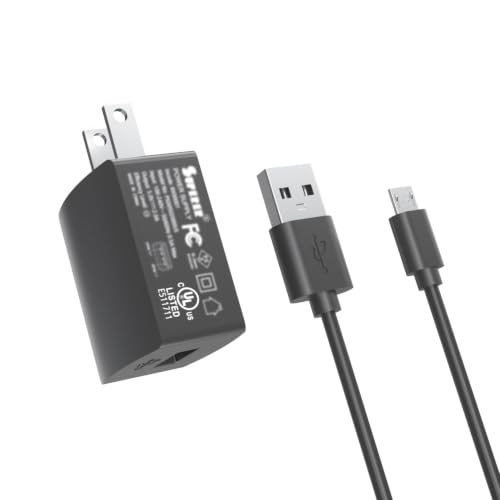 Superer Micro USB Charger Compatible with Bose SoundLink Micro Mini II & Color I II Revolve Speakers Replacement Fast Charging Cable & Wall Power Adapter - UL Listed