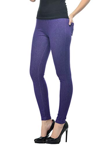 Image of Frenchtrendz Women's Slim Fit Mid Rise Stretchable Cotton Modal Spandex Jegging Pull On