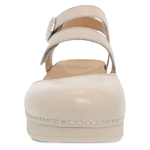 Image of Dansko Rissa Closed Toe Sandal for Women - Unique and Stylish Shoe with Recycled Textile Linings and Leather Uppers - All-Day Legendary Comfort