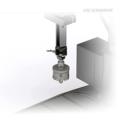 Gstk Upgrade Heavy Duty Carbide Tct Carbide Hole Saw Kit 10Pcs For Hard Metal, With 2*Extra Titanium Plated Pilot Center Drill And 2*L-Wrench #TOP7