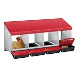 Pondoir pour Poules Pondeuses, Poulailler Métallique avec Bac De...