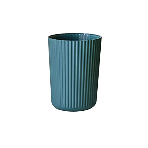 Poubelle ronde de cuisine et salon en plastique bleu taille moyenne