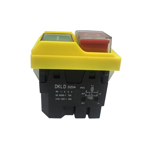 liyuxin66 DKLD DZ04 4 Pin interruttori a Pulsante elettromagnetici Impermeabili ON off Start Stop for rettificatrice 250VAC 8(6) A