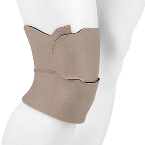 Image of Juzo Reversa 6000 Knee Wrap, Short Stretch Medical Compression Wrap Reversible, Medium, Beige /Black