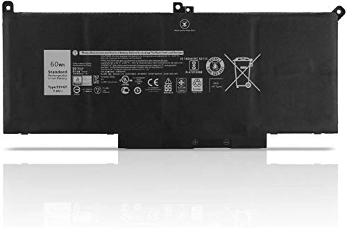 Image of Laptrix F3YGT 7.6V 60Wh Compatible for Dell Latitude 12 7000 7280 7290 13 7380 7390 14 7480 7490 E7280 E7480 E7290 E7380 E7390 E7490, Fits 2X39G DM3WC 0DM3WC DM6WC KG7VF 451-BBYE 453-BBCF