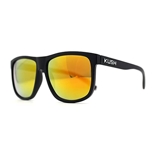 Image of SA106 Mens Kush Classic Matte Black Frame Sport Horn Rim Sunglasses