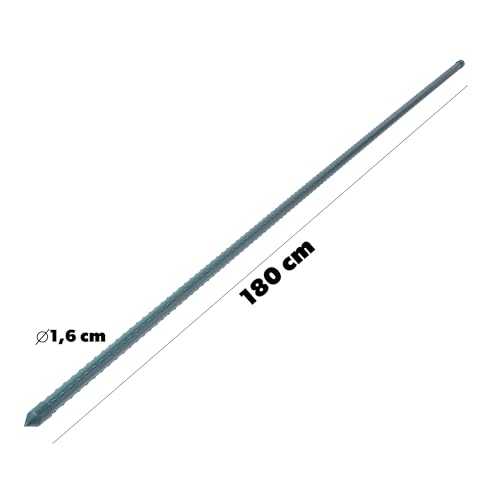KADAX Lot de 10 Tuteurs Tomate et Plantes – Acier Plastifié 180 cm × Ø 16 mm – Tuteur Jardin Potager pour Grandes Tomates, Haricots, Concombres et Plantes Grimpantes, Résistants aux Intempéries – vue 2