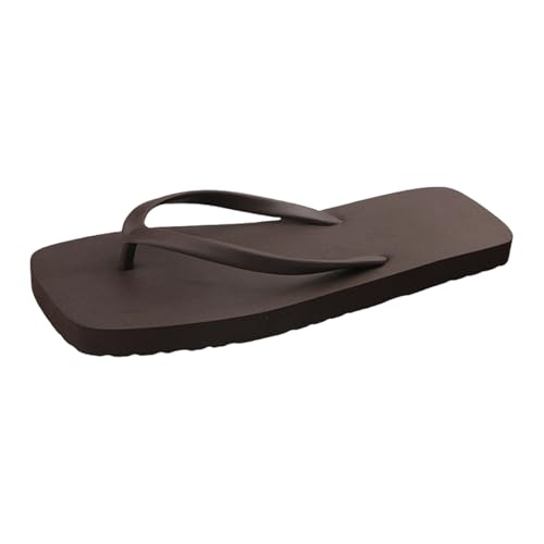 Sandalias de verano para mujer, planas, de ajuste ancho, sandalias para mujer, para playa, piscina, transpirables, sin espalda, plataforma para caminar, Brown, 39.5 EU