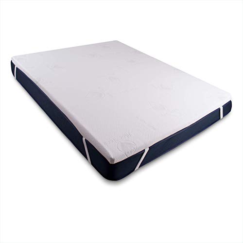 Dreaming Kamahaus Topper Viscoelástico Sobrecolchón - Topper 105x180 cm - Funda Aloe Vera - 5 cm Grosor - Transpirable