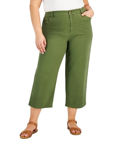 Style & Co. Women's Plus Size Cropped Wide Leg Pants