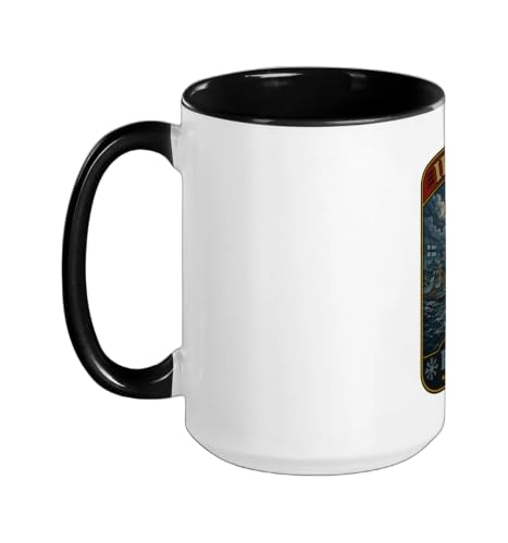 Iku-Turso Vintage Finnish Folklore Horror Ceramic Mug, Black/White, 15oz