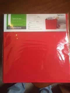 StyleSelections Red Fabric Drawer