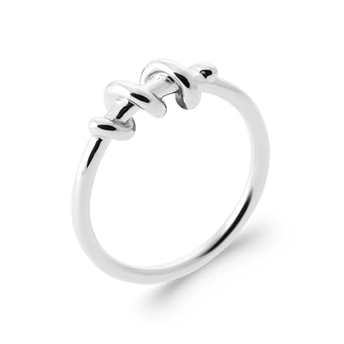 Bague en argent 925 torsadée avec emballage cadeau pour offrir à une femme