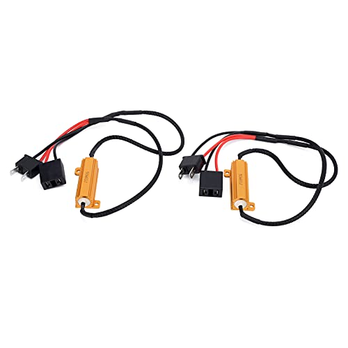 EVGATSAUTO Décodeur LED H7 50W, Résistance de Charge 6 Ohm, Anti-Erreur Flash pour Phares de Voiture, Lot de 2