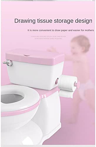 Realistisch kindertoilet voor zindelijkheidstraining, uitgerust met interactief toilethandvat, afneembaar bedpandeksel… - Afbeelding 4