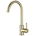 Price comparison product image GAPPO Monobloc Kitchen Mixer Sink Taps Lead Free 360 Degree Swivel High Arc Single Lever Bathroom Mixer Tap, Gold