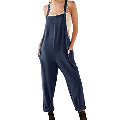 STRIR Mujer Petos Baggy Mono Overalls con Bolsillos Elásticos Vaqueros Pantalones Largo...