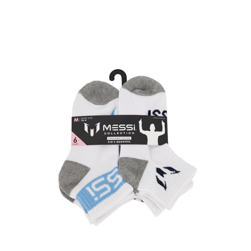 Image of Messi Boys' Lifestyle Ankle Socks, 6-pack, Soft & Stretchy, Comfortable