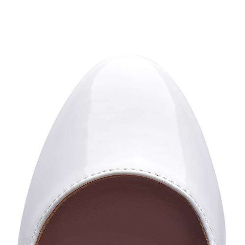 Image of Elisabet Tang Women's Platform High Heels Pumps Shoes Peep Toe 5.5 inch Stilettos Slip On for Dress Wedding Party Prom