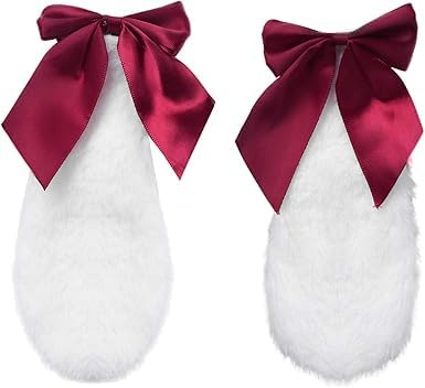 Pinzas para cabello de orejas de conejo de peluche rojo miniatura 1