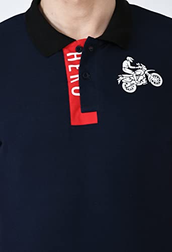 Image of Hero MotoCorp Unisex Polo Neck T-Shirt Midnight Blue