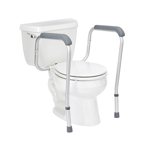 Medline Toilet Handle Safety Rail, Grab Bar for Bathroom, 26" to 31" Adjustable Height, 250-lb. Capacity by Medline - Used condition - US$24.49