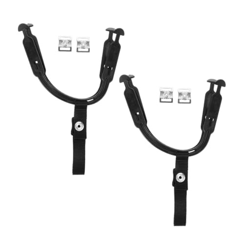 BESPORTBLE Chin Strap Replacement for Hockey Helmet 2 Sets Pom Material Chin Cup Strap Adjustable Ear Sling Loops for Ice Hockey