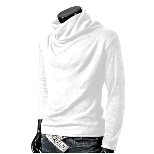 Men's Turtleneck Pullover Sweater Long Sleeve Vintage Knit Cowl Neck Thermal Top Slim Fit Casual Stretchable Jumper4