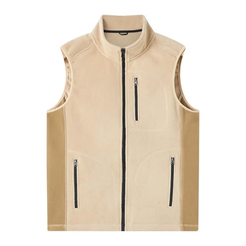 Gilet sans manches homme automne-hiver avec col montant et poches zippées