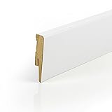battiscopa mdf bianco squadrato  9,6 m pacchetto 100 mm MDF zoccolini Battiscopa bianco Berliner Classic con 9 Bastoncini X angolare