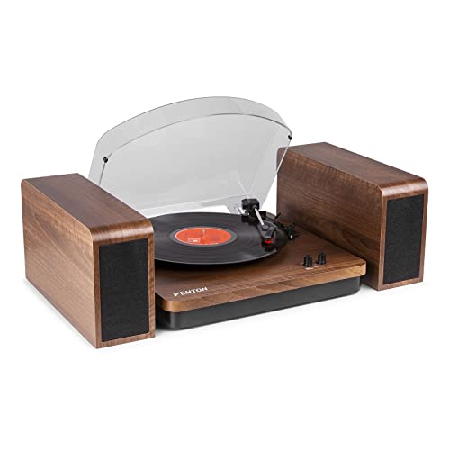 Fenton RP168W – Platine Vinyle avec Haut-parleurs en Bois – Marron, Tourne Disque, Platine Vinyle Bluetooth, Connexion… - Les Beatles, Paul McCartney, John Lennon, RIngo Starr, George Harrison Fenton RP168W - Platine Vinyle avec Haut-parleurs en Bois - Marron, Tourne Disque, Platine Vinyle Bluetooth, Connexion… – Image 3