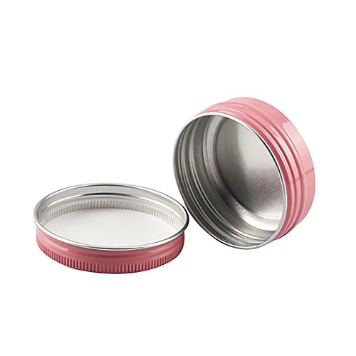 BPZXL 12 Pièces 30ml Rond Pots en Aluminium Rose Cosmétique Bougie Aluminium Vides Pots de Voyage pour Baume à lèvres avec Étiquette – vue 3