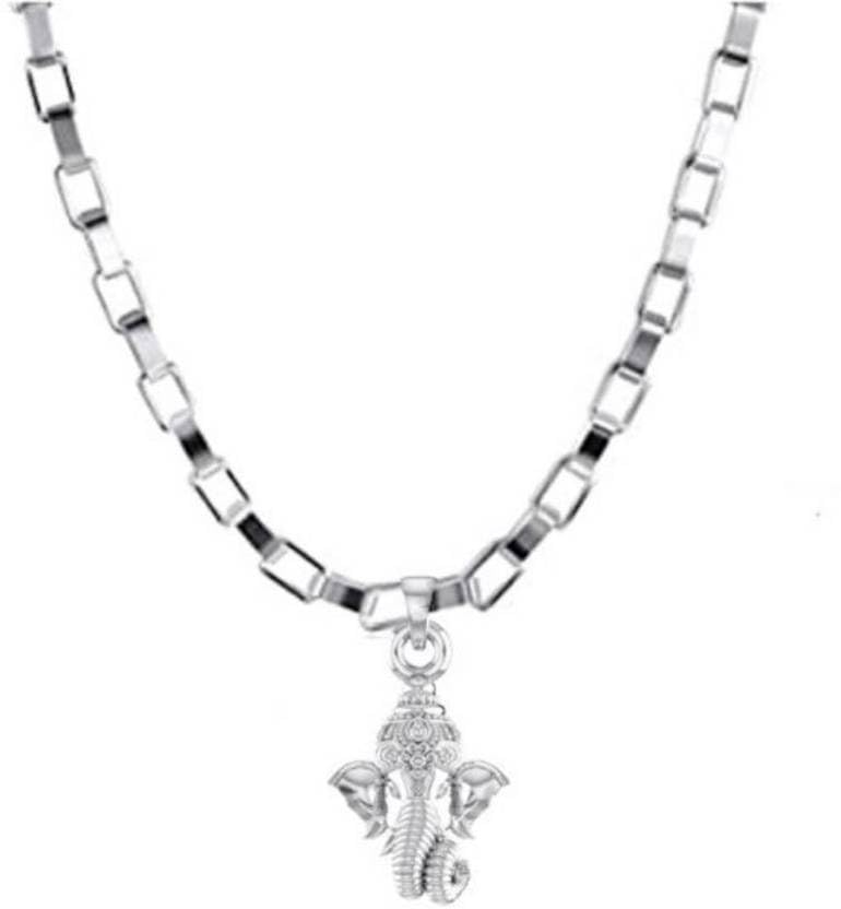 Pendentif Ganesh en argent sterling et chaîne de 55,9 cm, le style zen au quotidien