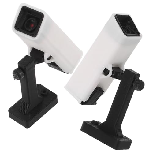 Gatuida 2 cámaras de Seguridad en Miniatura para casa de muñecas   Cámara de utilería Realista para decoración de Casas de muñecas a Escala 1:12   Accesorio de Seguridad en Miniatura para la Sala