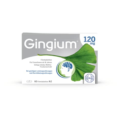 Gingium 120 mg Filmtabletten 60 St: Bei Vergesslichkeit frühzeitig handeln* - pflanzlich & gut verträglich