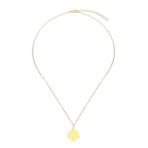 Collier cadeau de fête idéal pour passionnés de poker avec pendentif cœur