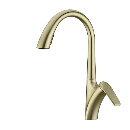 Robinet de cuisine en laiton doré mitigeur évier eau froide et chaude