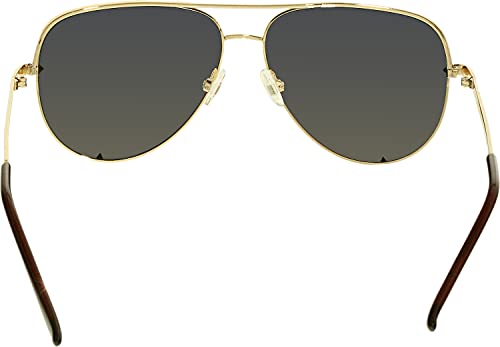 Quay Australia HIGH KEY Men's and Women's Sunglasses Classic Oversized Aviator – Gold3