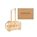 PineapplePapa Customized Wooden Baby Clothes Crate With Hanger Rack, Personalized New Baby Shower Wood Boxes, Congratulations Unfinished Wood Basket
