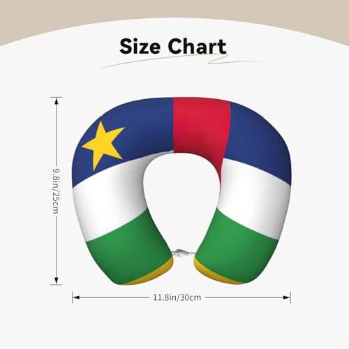 Almohada para cuello con diseño de bandera centroafricana miniatura 5