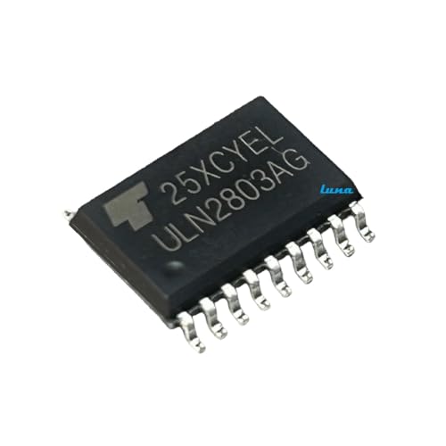 Image of ULN2803AG – Pack of 10 – Transistor Array – Integrated Circuit Driver 8 Channels, Compatible with Arduino and TTL, Surface Mount SOP-18 (SMD)